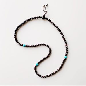 NWOT Wooden & Turquoise Mala